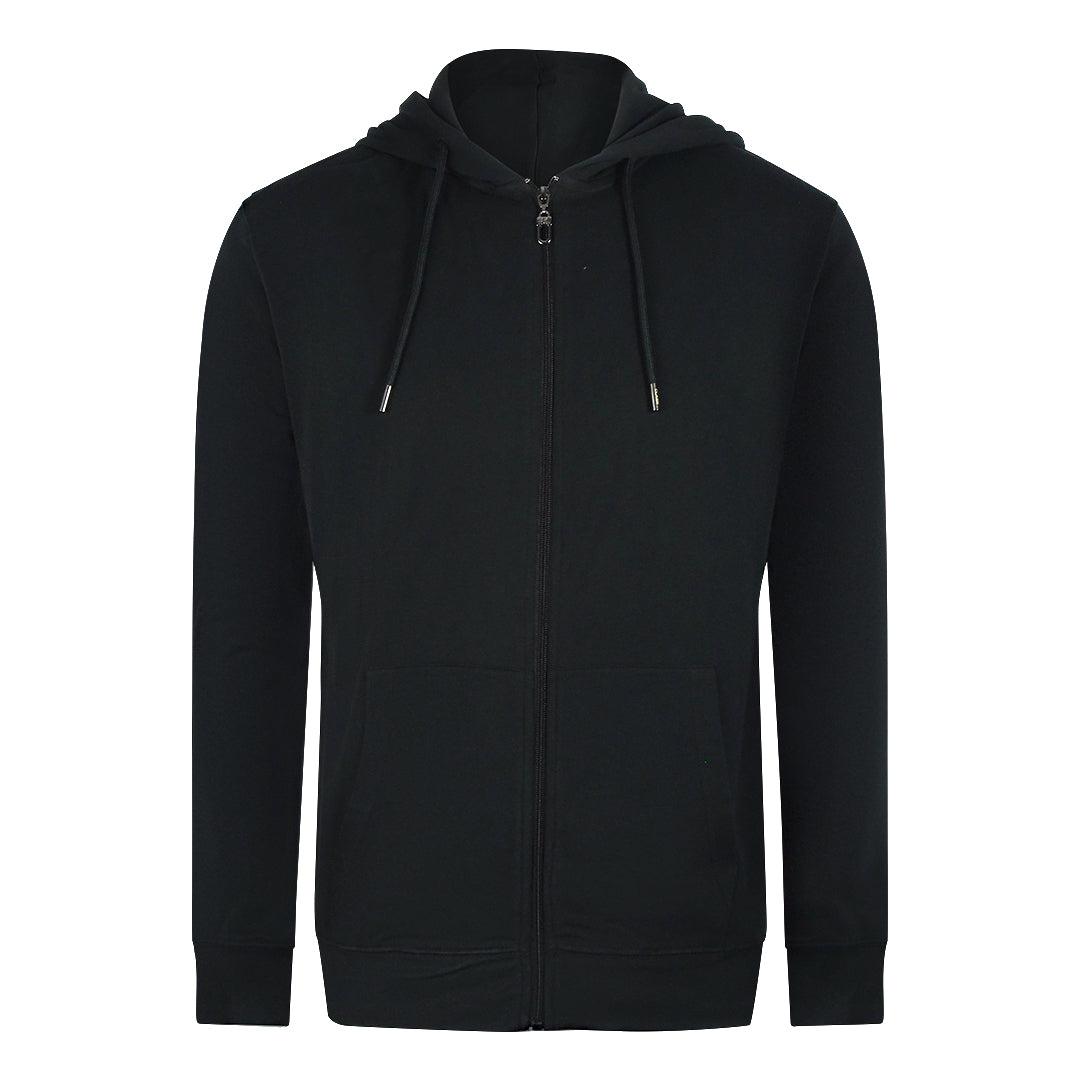 Cavalli Class - Schwarzer Kapuzenpullover Mit Reißverschluss Im Traditionellen Leoparden-design