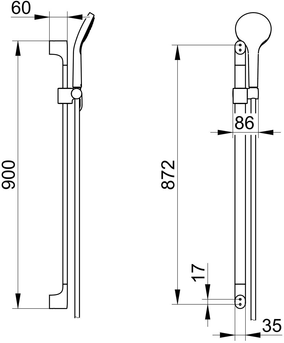 Keuco EDITION 400 Brause-Set