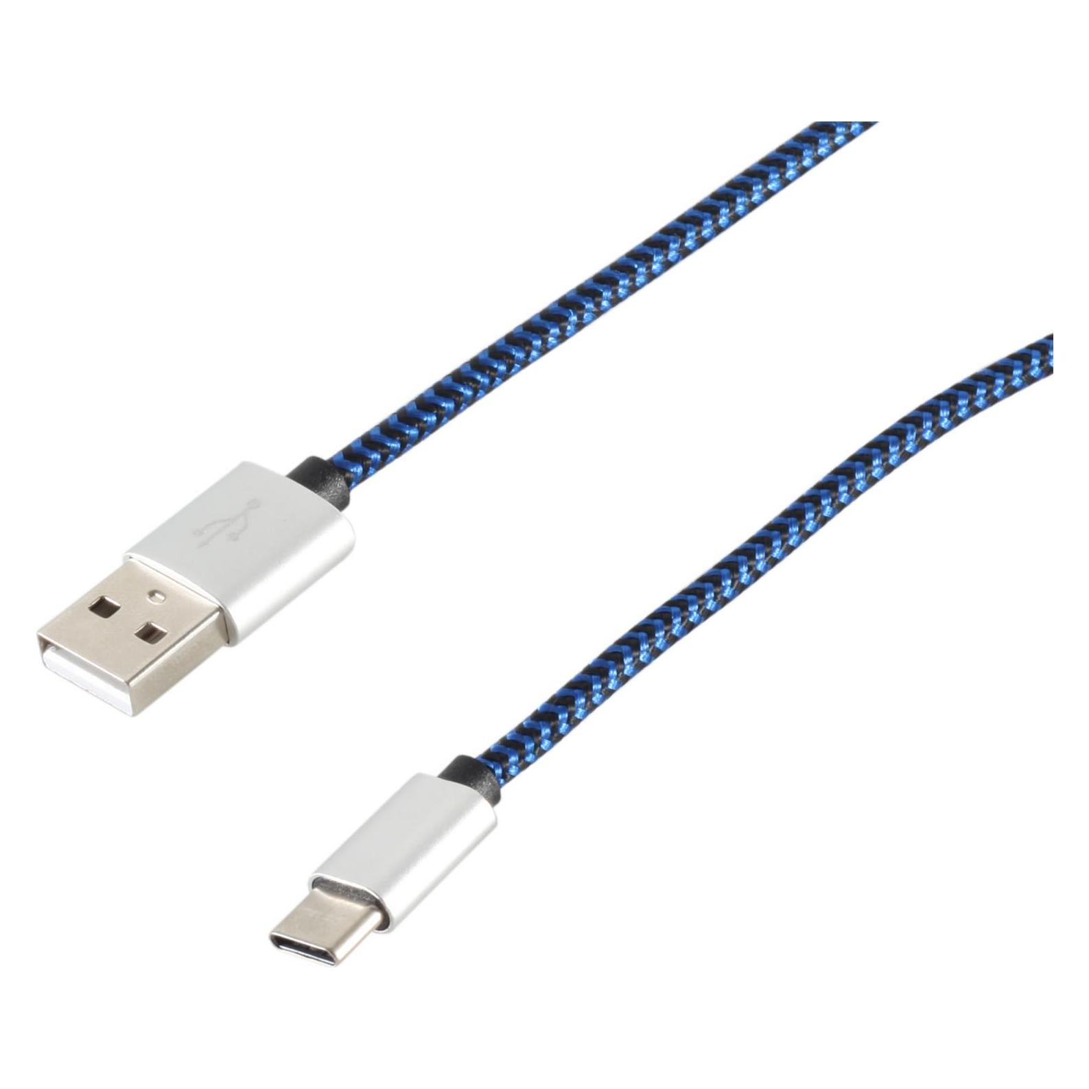 Shiverpeaks USB Ladekabel USB A-ST auf USB C-ST Nylon blau 0,9m (0.90 m, USB 2.0) (14-50021)