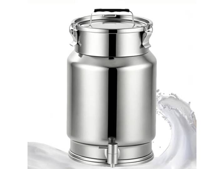 wasserkanister 20l lebensmittelecht mit hahn milchkanne edelstahl,A-20L milchtransporteimer weinkübel milchtopf milchkanister fass tragekrug mit versiegeltem,A-20L