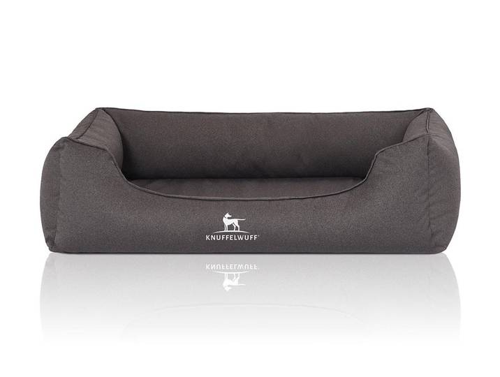 Tierbett KNUFFELWUFF Knuffelwuff Leon Velour XXL 120 x 85 cm Anthrazit , grau (anthrazit), B/H/L: 85cm x 120cm, Tierbetten, Tierbett