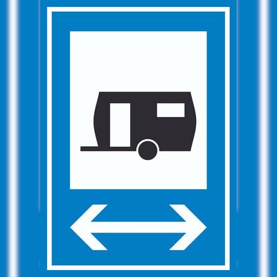 HB-Druck Wohnwagen links rechts Schild A3 (297x420mm)