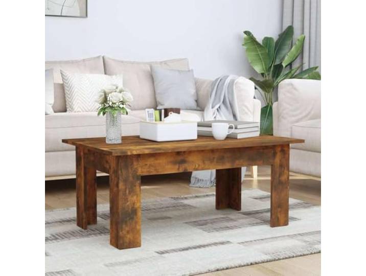 HEFZGDB Couchtisch Räuchereiche 100x60x42 cm Holzwerkstoff mit glatter Oberfläche und Stabiler Tischplatte für Wohnzimmer