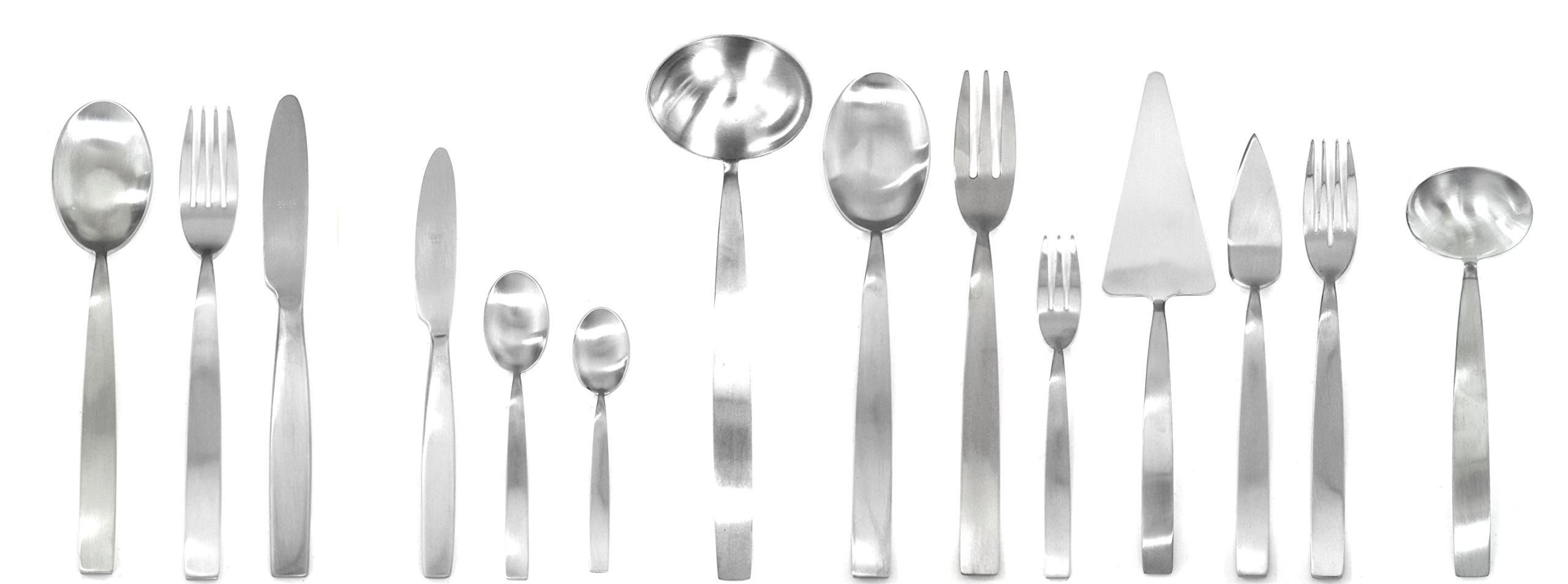 Besteckset für 12 Personen, 113-teilig, Design Mediterranea Ice