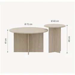 En.Casa, Couchtisch + Beistelltisch, Beistelltisch