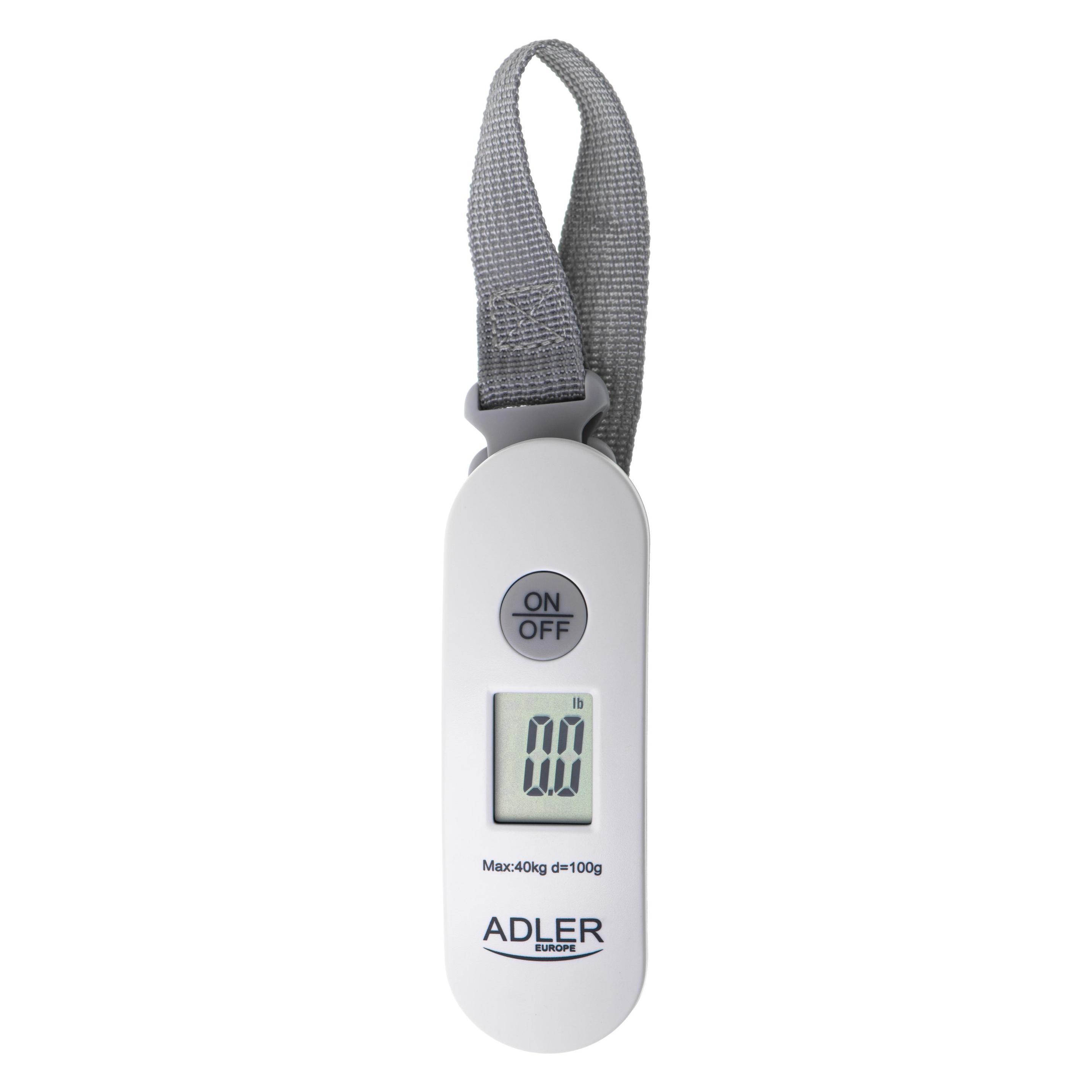 Adler | Travel Luggage Scale | AD 8189 | Maximum weight (capacity) 40 kg | Accuracy 100 g | White (AD 8189)