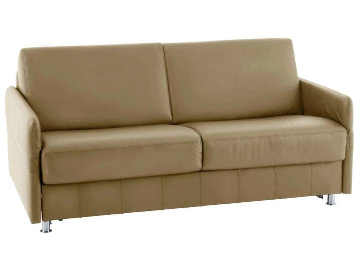 Bettsofa Mexico Leder Bali / Farbe: Beige / Material: