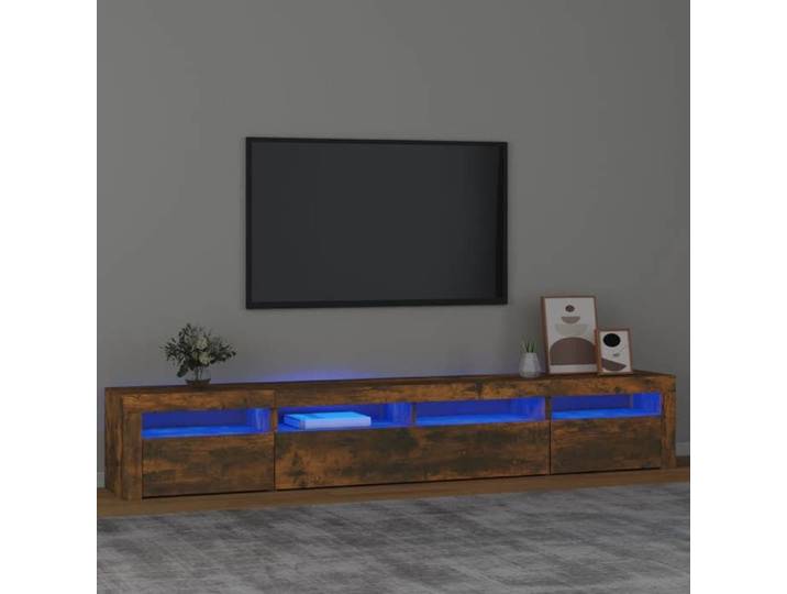 Meuble TV avec Lumières LED Centre de Divertissement Rangement Meuble Média Meuble de Salon Salle de Séjour Maison 3152727