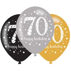 70. Geburtstag gold 6 Luftballons