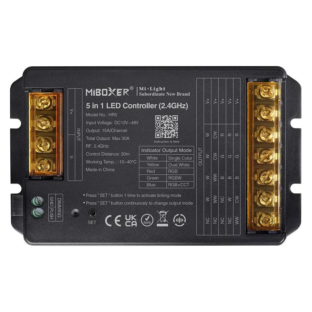 MiBoxer Synergy 21 LED Controller 5in1 RGB-CCT DC1248V 2.4G HP (HR5) (RGB, Weiss) (53948199)
