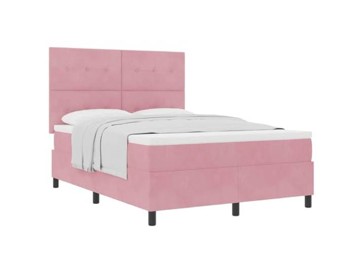PUGYNBK Boxspringbett 160 x 200 cm mit verstellbarem Kopfteil Massives Kiefernholz, Taschenfederkerne, Stoffbezug, Post-Leg-Beine, mittlere Festigkeit