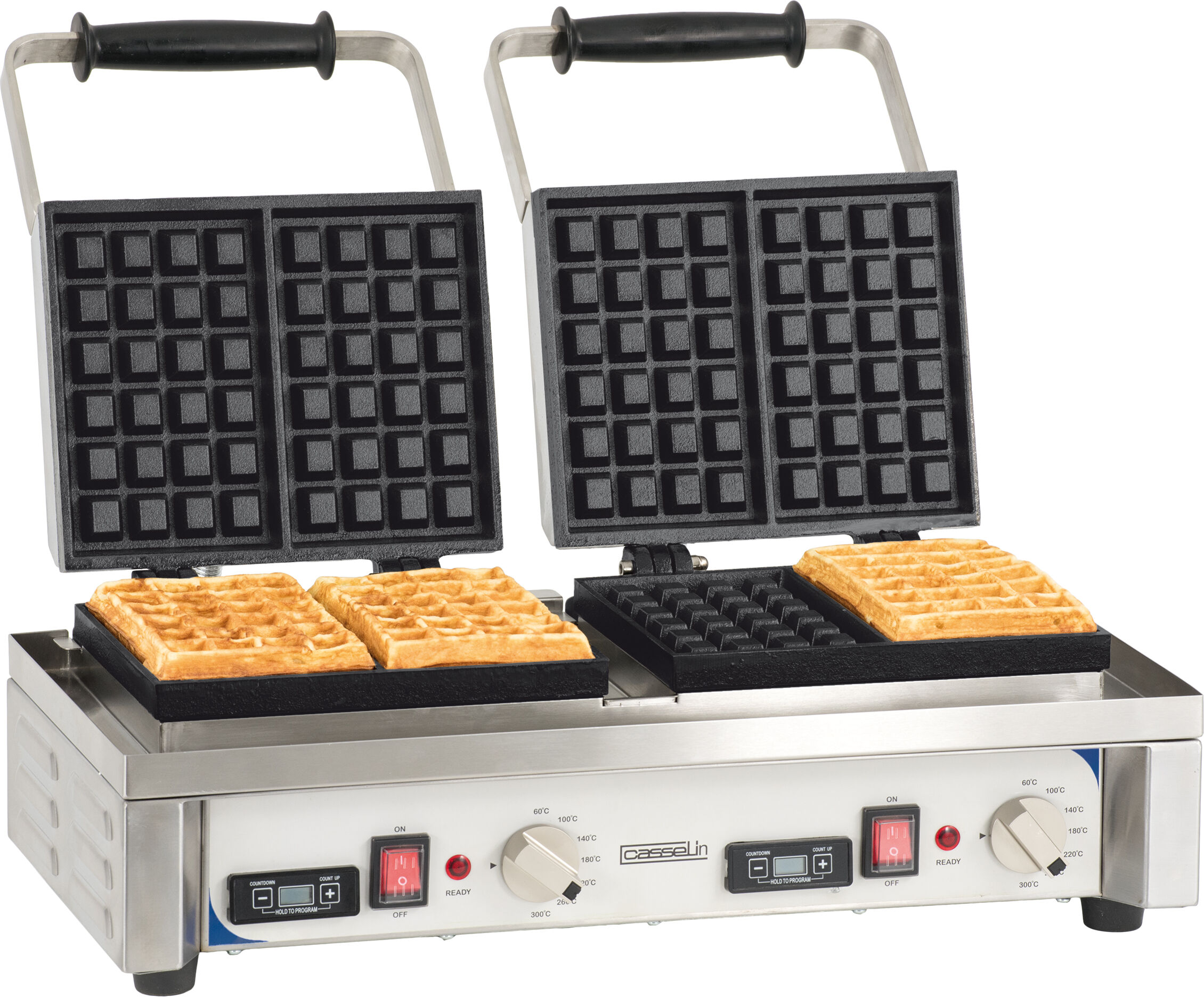 Casselin Macchina per Waffle Doppia 90°