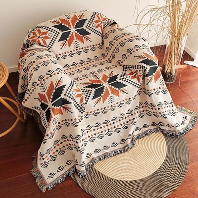 Shop Station Oversized Aztec Throw Blanket With Fringe Boho Woven Southwestern Tapestry For Sofa, Bed & Travel 35.43 70.87 In b