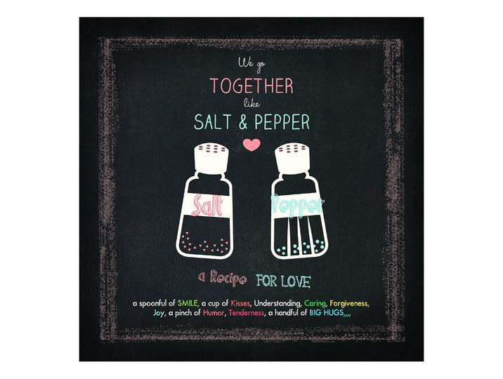 Floatglasbild Salt & Pepper Floatglas Multicolor 30 x 30cm