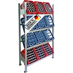 Kastenregal 185×100 cm – 4 Ebenen, ohne Fachboden, Grundregal