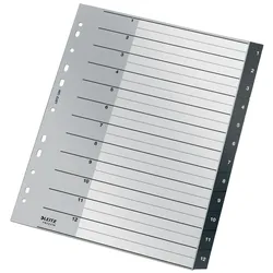 LEITZ Kunststoff-Register Recycle 1209, Taben 1 ? 12