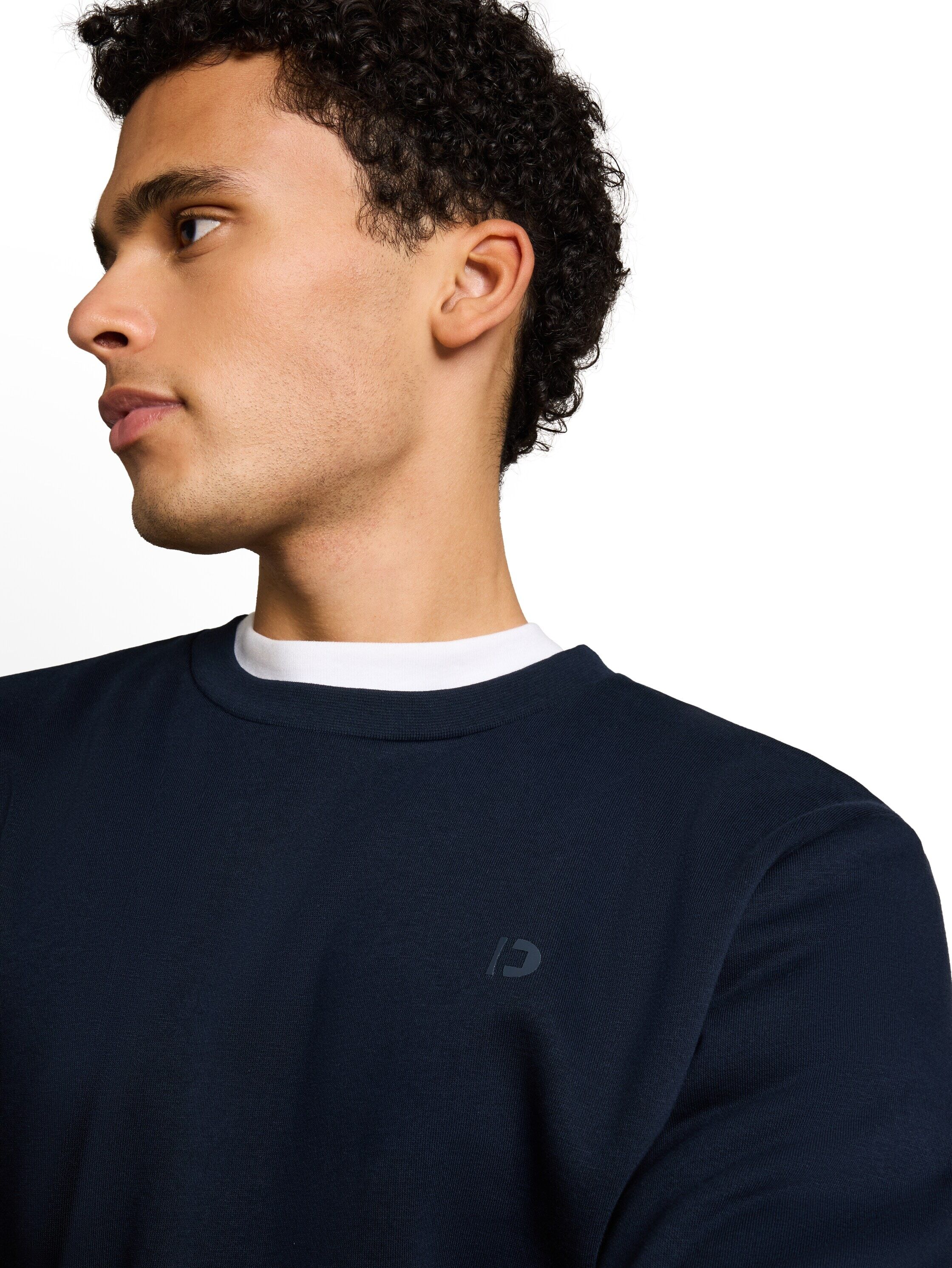Sweatshirt TOM TAILOR DENIM, Herren, Gr. XXL, blau (sky captain blau), Sweatware, Obermaterial: 70% Baumwolle, 30% Polyester, Rundhals, Sweatshirts Sweatshirt sky captain blau XXL