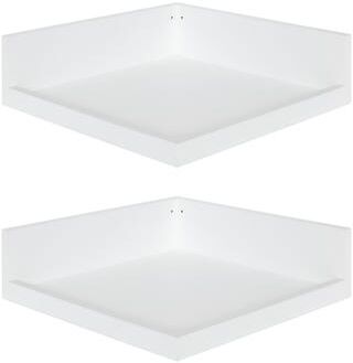 Kate and Laurel Levie Floating Corner Wood Wall Shelf - 2 Piece