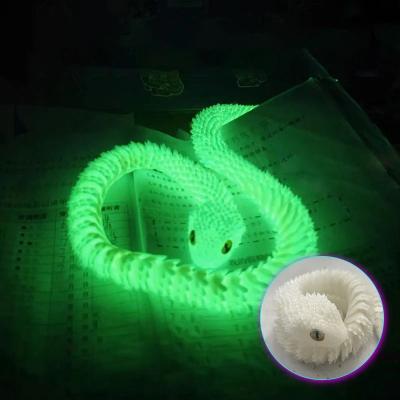 Useful Little Things 3D Printed Snake Movable Joint Simulation Figurine Creative Desktop Ornament New Year Gift And Fidget Craft Toy 10 11.8 In