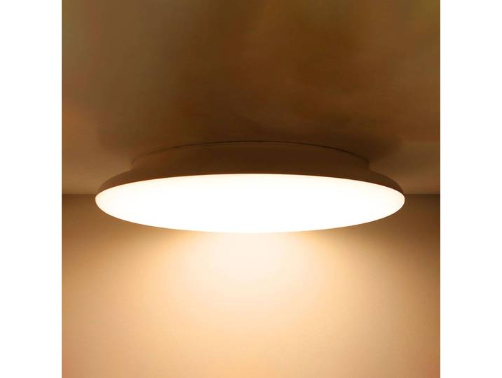 SLC LED plafondlamp dimbaar IP54 Ø 25 cm 3.000 K SLC,, wit / opaal, Werkkamer / Kantoor, Kunststof