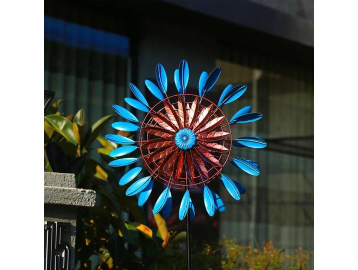 Lampes solaires Pinwheel cour extérieure jardin terrasse décoration moulin à vent girouette vent Spinner jardinage ornements décorations