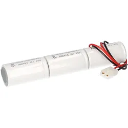 Notleuchten-Akku 3,6V 4500mAh NiCd L1x3 – Mono D – Kabel & Stecker