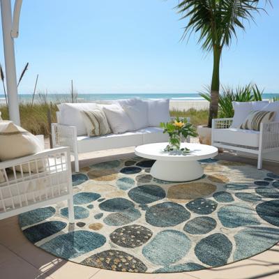 Addison Rugs Machine Washable Indoor/Outdoor Modern Cobble Chantille Rug