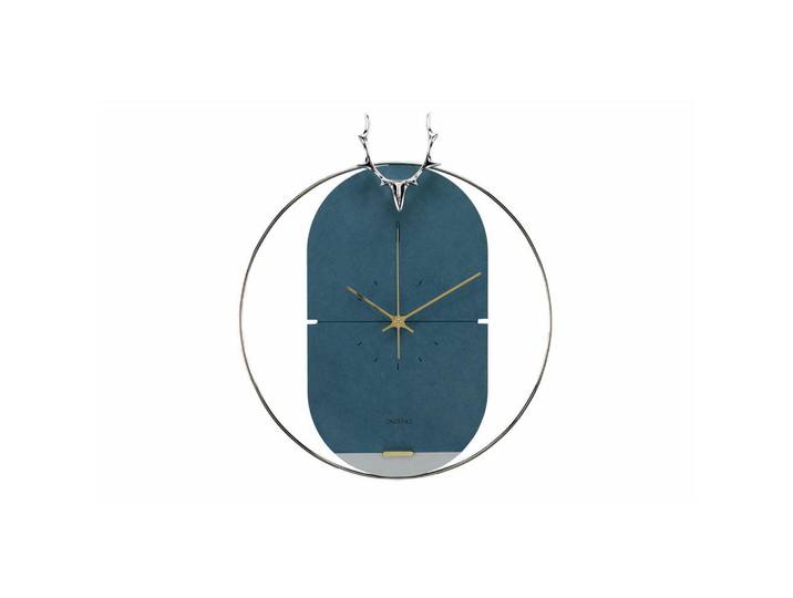 Onzeno Wanduhr Design Blau 46/51 cm, Metall, 45.5x50.8x2 cm, Dekoration, Uhren, Wanduhren