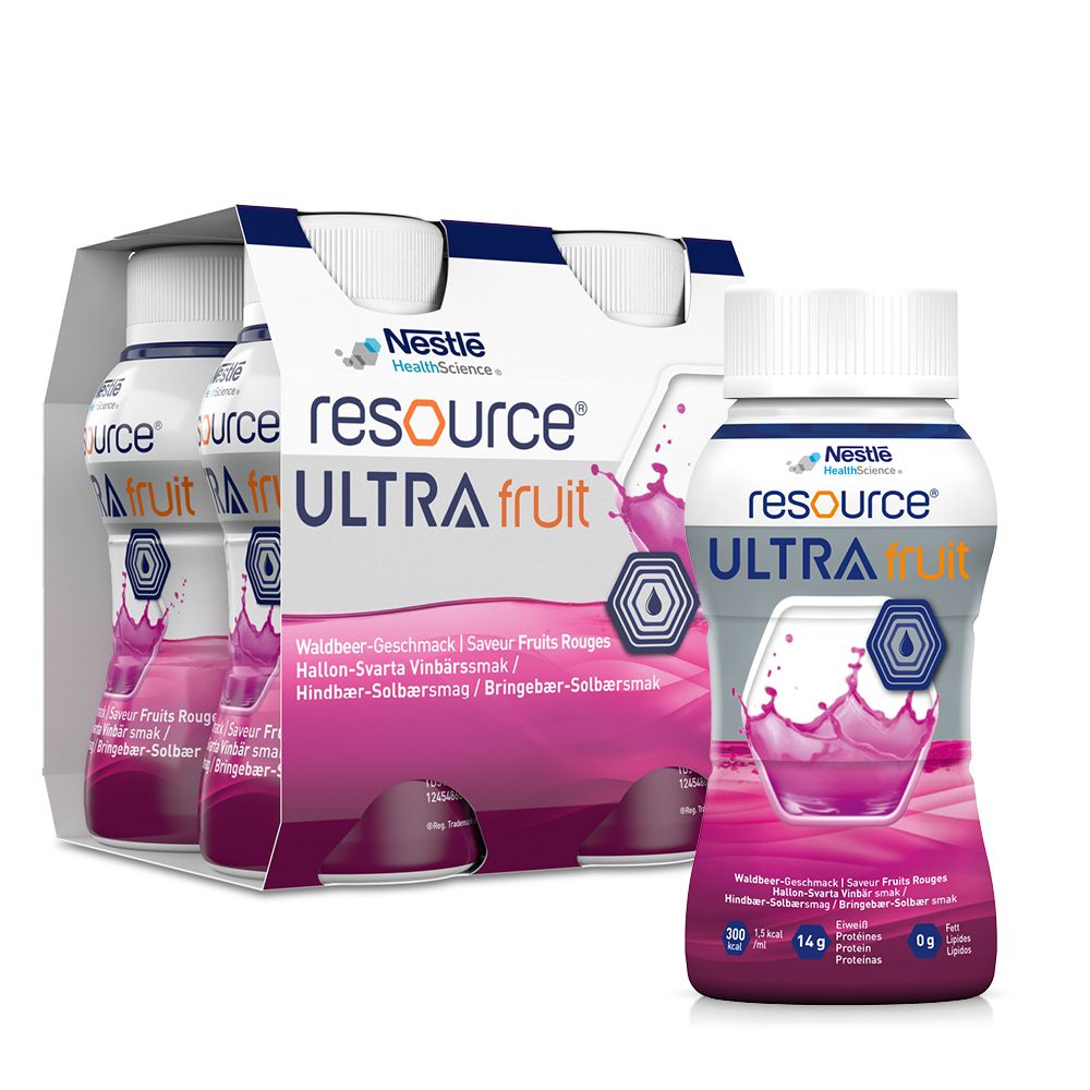 Resource Ultra Fruit Waldbeere flüssig 4x200 ml Flüssigkeit