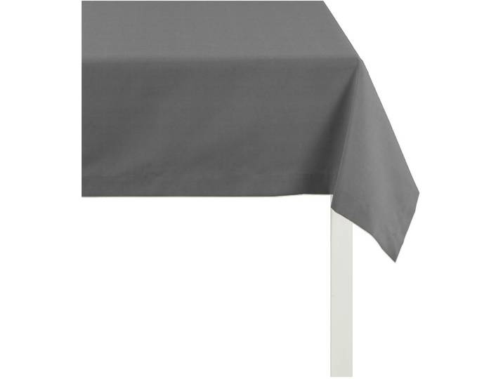 Tischdecke APELT 4362 Rips - Unifarben, schlichtes Design Gr. 2, grau (dunkelgrau), B:100cm L:100cm, Baumwolle, Polyester, Tischdecken, Tischdecke, Wasser- und Schmutzabweisend, Waschbar