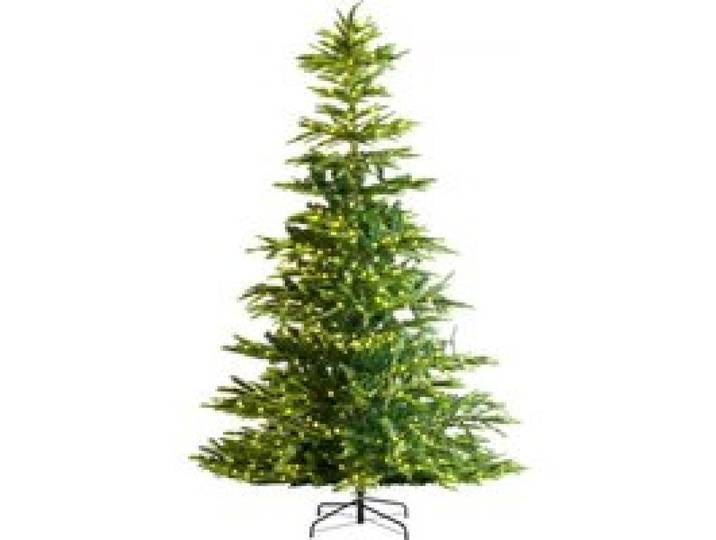 VEVOR Weihnachtsbaum, 1,35 x 2,25 m, künstlicher Christbaum, Tannenbaum mit 700 warmweißen LED-Lichtern, 1319 Zweigspitzen, Metallsockel für die Dekoration zu Hause, bei Partys und im Büro