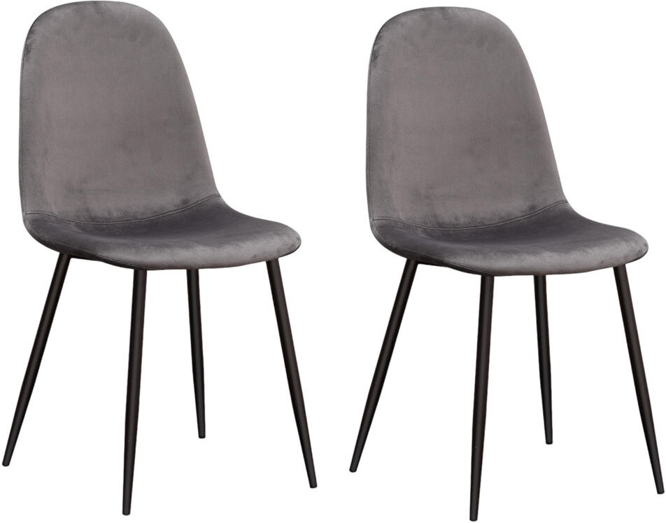 Fairmont Park Elegant & Versatile Set of 6 Fabela Chairs – Upholstered Hand-Finished Scandinavian Modern Dining Chairs with Ergonomic Seat Grey 87.5cm H X 44cm W X 40cm D