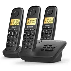 Gigaset Téléphone Répondeur DECT Basic 100A Trio, Telefon, Schwarz