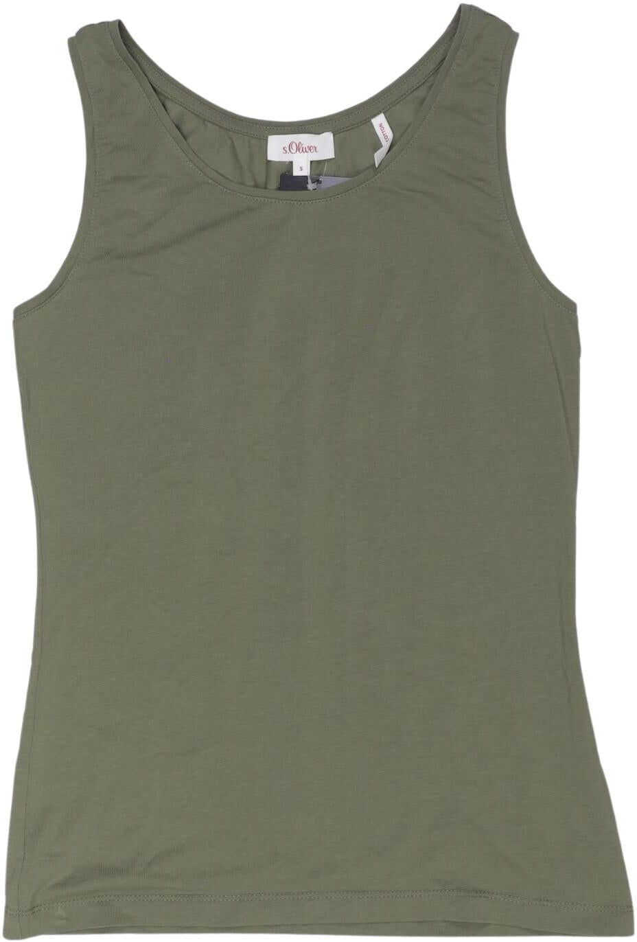 S. Oliver Damen Top, Grün, Gr. S, Baumwolle / Elasthan - Second Hand