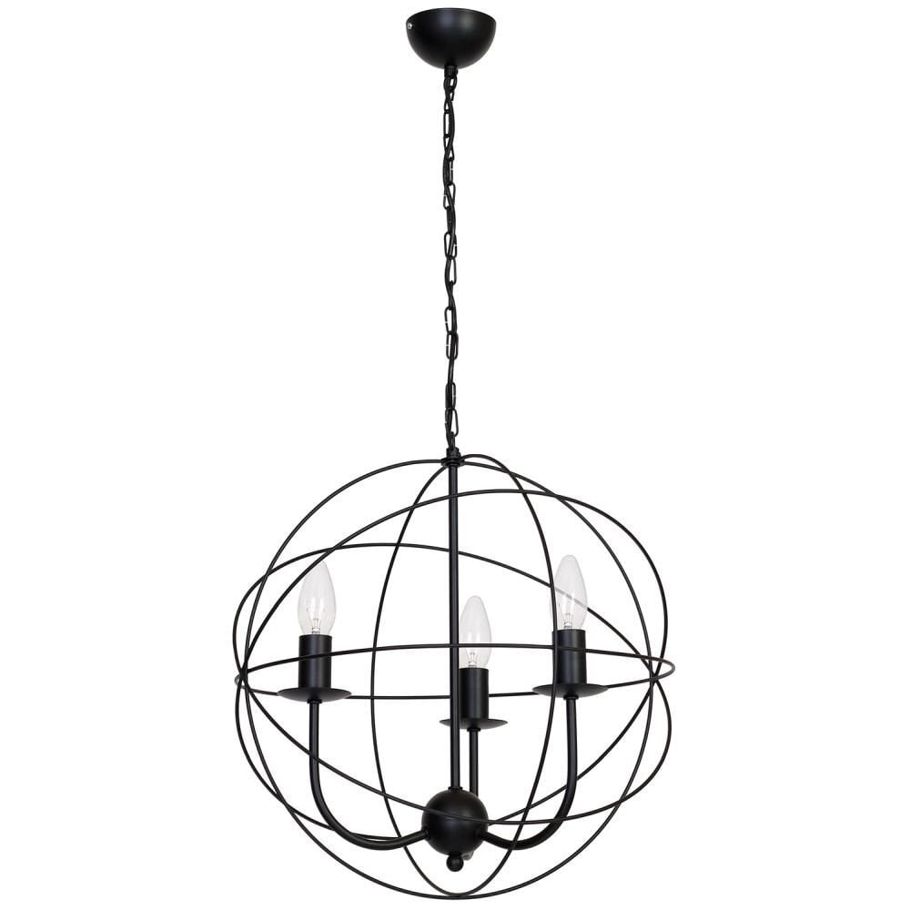 Luminex GLOBE 5134 Kleine zwarte kroonluchter met LED-verlichting