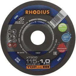 Rhodius, Sägeblatt, TOPline XT200 EXTENDED Extradünne Trennscheibe 115 x 1,0 x 22,23 mm