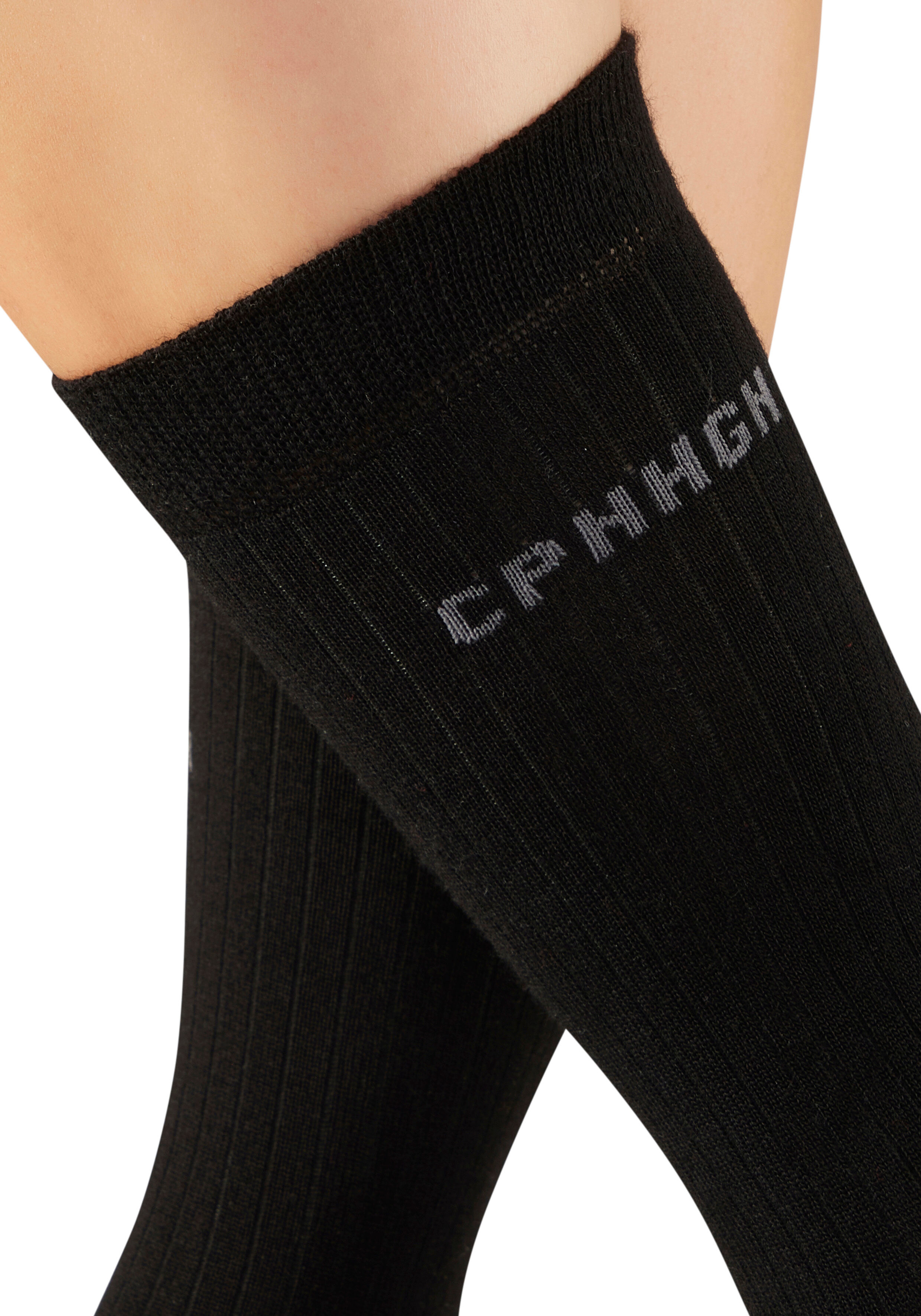 Basicsocken COPENHAGEN STUDIOS, Damen, Gr. 39-42, schwarz (2x schwarz), Wolle, unifarben, elastisch, Socken Basicsocken, gerippt, mit wärmender Wolle 2x schwarz 39-42