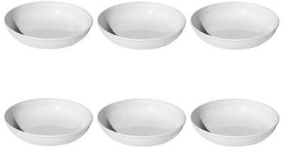 "Abode Homewares Madison NewWave Melamine Low Bowl - White - 8.8"" - Set of 6"