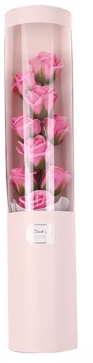 Arazz Zeep Bloem Boeket - Luxe Rozen met LED - Roze