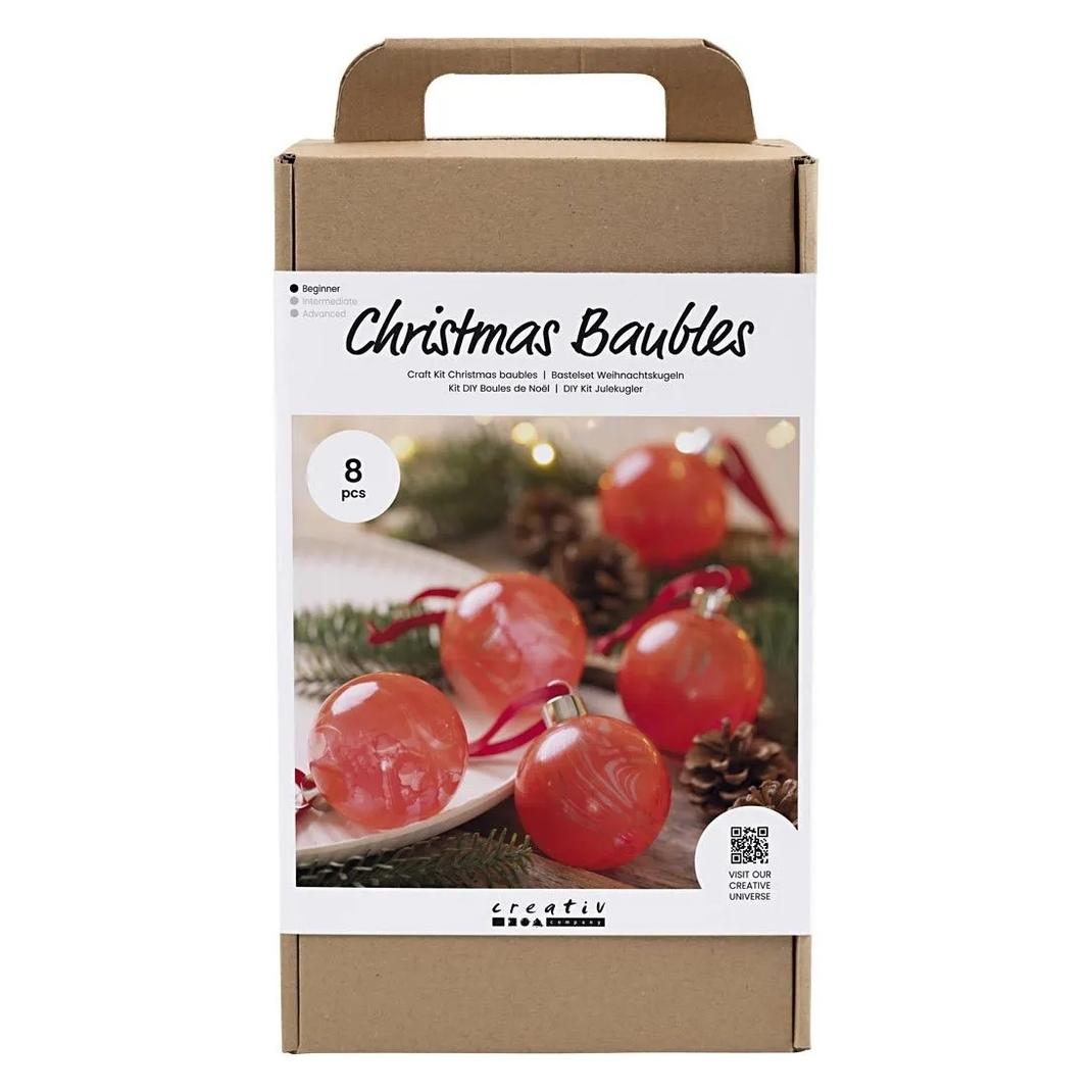Creativ Company Bastelset Weihnachtskugeln Marmorieren (977588)