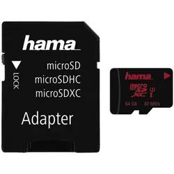 Hama microSDXC 64GB UHS Class 3 80MB/s für 4K-Video