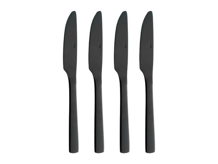 Aida Couteau de table Raw, lot de 4 Noir