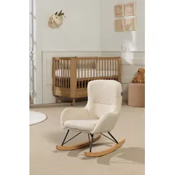 Kinder-Schaukelstuhl, Bezug Bouclé Beige