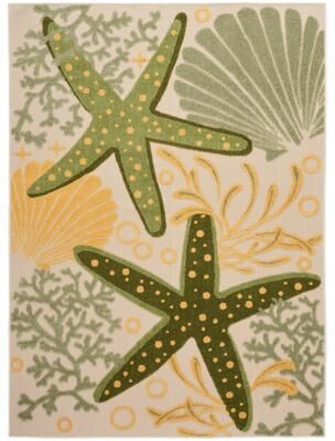 Nourison Aloha Coastal Starfish Indoor/Outdoor Area Rug