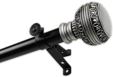 "InStyleDesign 13/16"" Two Tone Ornate Collection Curtain Rod"