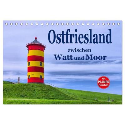 Ostfriesland - zwischen Watt und Moor (Tischkalender 2027 DIN A5 quer), CALVENDO Monatskalender