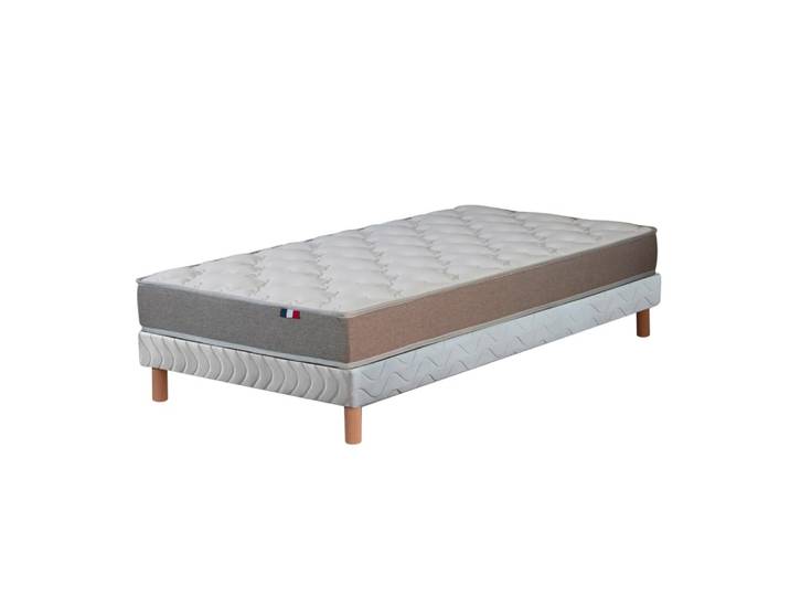Matelas mousse reversible stratus + sommier 90x190 sommier blanc