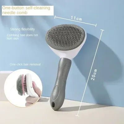 Youfap Market Premium Pet Grooming Brush For Cats & Dogs, Non Slip Hair Removal Comb gray