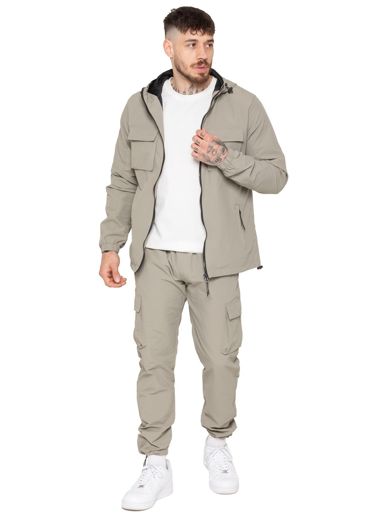 Enzo Milano | Herren Poly Cargo-Trainingsanzug Set
