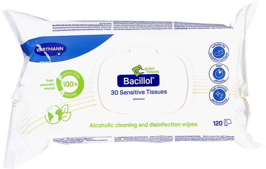 Bacillol 30 Sensitive Green Tissues Flow-pack